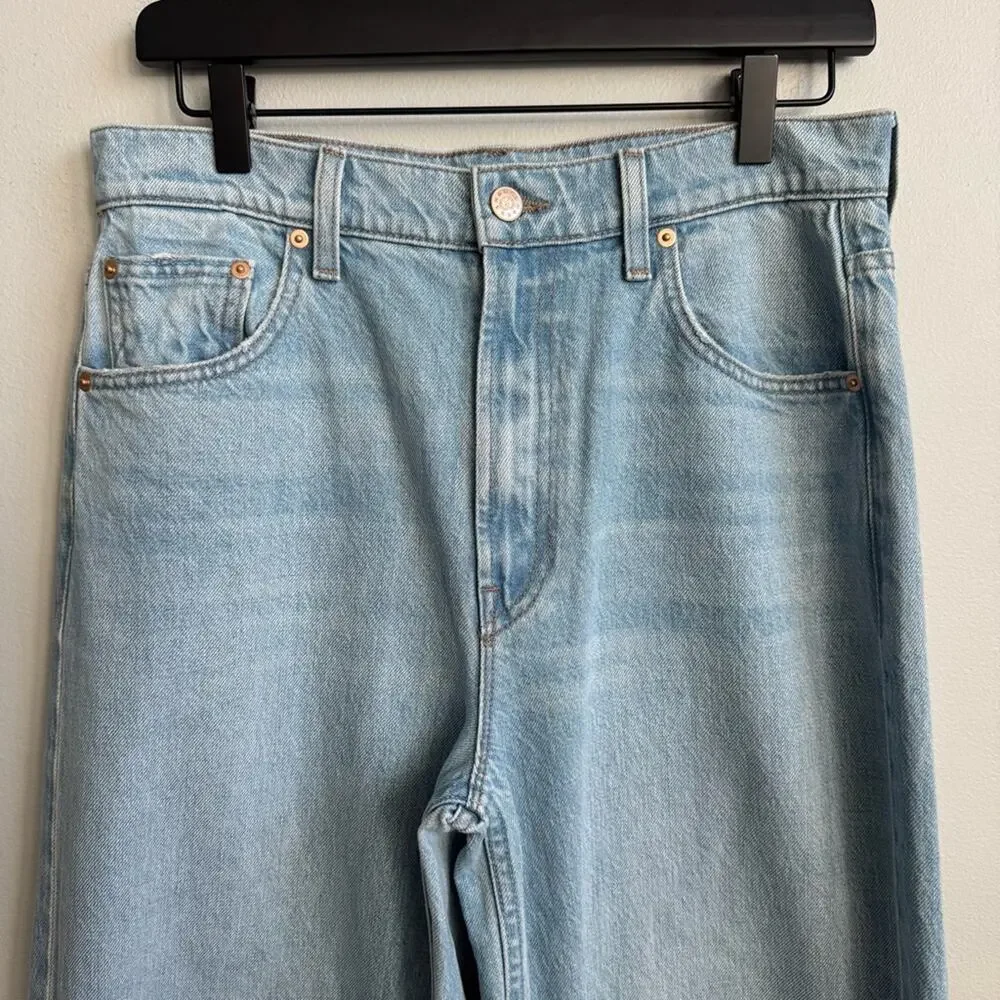 MOTHER SNACKS! The Fun Dip Puddle Wide Leg Jeans in Lots of Nibbles Size 26